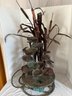 Large Vintage Copper Patina Fountain