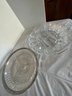Lot Of 2 Vintage Glass Serving Dishes