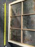 Incredible French Farmhouse Hand Painted Glass Window Pane- One-Of-A-Kind Decorative Art