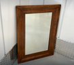 Vintage Cherry Veneer Wood Framed Mirror
