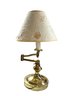 Nifty Brass Swing Arm Table Lamp