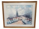 Vintage Framed Maurice Utrillo 'Eglise De Banlieue Vers 1914 Print