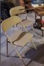 Two Metal Folding Chairs With Cushions  CVBK