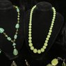Nice Lot Of Vintage Green Beaded Costume Jewelry