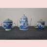 Antique Chinese Export Teapot, Sugar Jar And Tea Cup