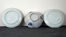 Chinese Export Blue And White Plates And Bowl