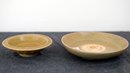 Two Chinese Stoneware Saucers