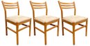 A Trio Of Vintage Modern Maple Side Chairs