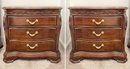 A Pair Of Grand Carved Mahogany Nightstands By Bob Mackie Home