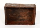 Antique Industrial Wooden Advertising Box From Brooklyn New York