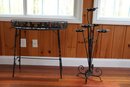 Pair Of Vintage Wrought Iron Plant Stands