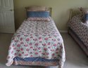 Pair Of Twin Beds With Bedding