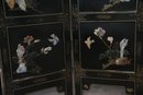 Decorated Lacquered Asian 6 Panel Screen