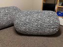 2 Big Joe Fuf Media Couches With Removable Zebra Print Covers