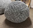 2 Big Joe Fuf Media Couches With Removable Zebra Print Covers