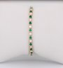 6 Carat T.W. Diamond & Emerald Tennis Bracelet