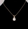 1 Carat Pear Shape Diamond Pendant Necklace