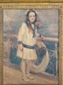 European Painting Of Girl At Sea