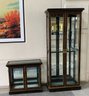 Vintage Lighted (x2) Pulaski Chinoiserie Curio Cabinet