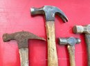Grouping Of 7 Vintage Hammers & Wooden Handles