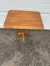 Vintage Wooden Carved 3 Leg Candle Stand Occasional Table