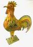 Vintage Folk Art Style Hand-crafted Metal Rooster Figure