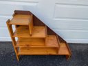 Custom Built Vintage Pine Plank 4 Tier 'Steps' Bookcase/shelves