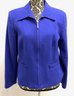 Bold Royal Blue Vintage Sag Harbor Ladies Zippered Blazer/coat - 14 Petite