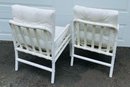 Pair Of Vintage PVC Patio Chairs W/ Cushions By PVC Chair Co.