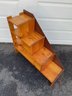 Custom Built Vintage Pine Plank 4 Tier 'Steps' Bookcase/shelves