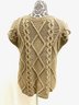 Beautiful Fawn Cable Knit 2-button Poncho Style Sweater By Sonoma