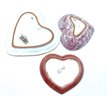 Trio Of Hand-made Heart-shaped Pottery Dish