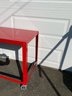 Red Rolling Metal Utility Work Table