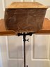 Antique Reference Bookstand With Cast Iron Base And Wheels 20x36in 1950 Second Edition Websters Dictionary