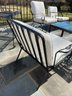Set Four Wrought Iron Outdoor Chairs & Bar Cart (LOC: S1)