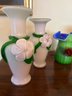 Set Five Hand Made Glass Bud Vases  (LOC: S1)