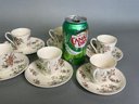 Handpainted Japanese Tea Cups, Cream & Sugar