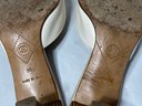 Chanel Mule Heels Beige/cream Ladies Shoes Size 35
