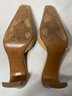 Chanel Mule Heels Beige With Gold Hardware Ladies Shoes Size 35