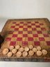 A Vintage Faux Book Checker & Backgammon Board