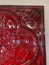 A Very Large Red Tin Decorative Piece, 3x3 Feet