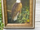 Original Oil On Canvas Eagle Painting, Signed