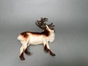 Reindeer Figurine With Real Fur