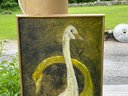A Pretty Swan Oil On Canvas Painting