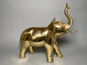 A Large Quality Made Brass Elephant