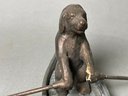 Bronze Dog In A Boat Figure