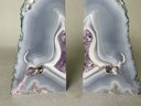 Stunning Agate &  Amethyst Book Ends