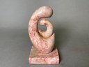 A Beautiful Vintage Pink Marble Mother & Child Statue