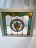 Amazing 24 X 21 Wooden Sash With Leaded Stained Glass Panel