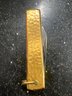 Hammered Gold Plate Pocket Knife With Inlay Initials